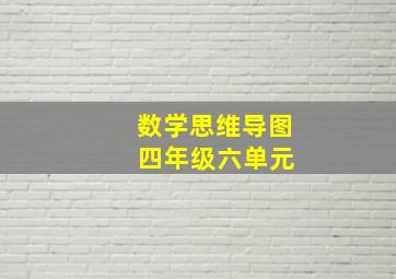 数学思维导图 四年级六单元